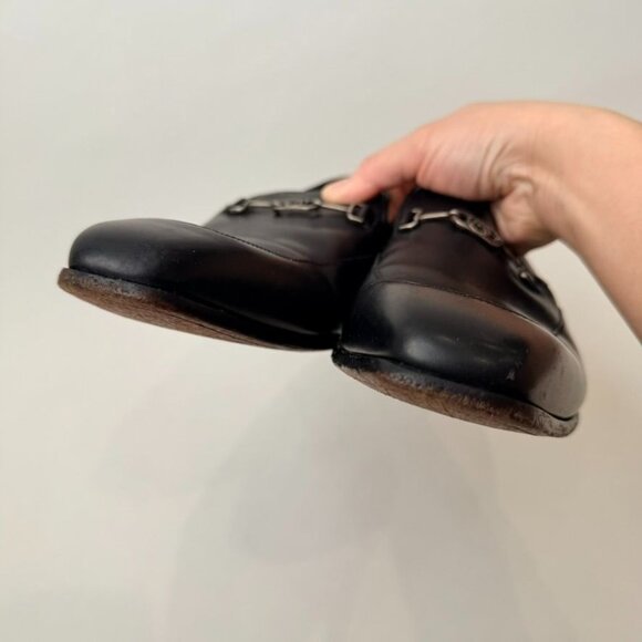 Mezlan Falcon Black Leather Bit Loafers Dress Shoes Men’s Size 9.5 - Picture 3 of 14